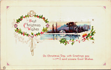 c1916 Christmas, snowy village, Los Altos, CA, Panama-California Exposition picture