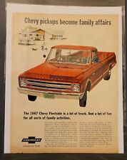 Chevrolet Fleetside Pickup Alot Of Truck Alot Of Fun Vintage Print Ad 1967 picture