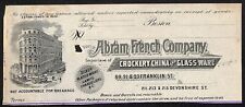 Abram French Co. Crockery Boston  HJ Hutchinson Decorah IA* Cut c1903 Billhead picture