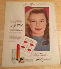 1945 JUNE ALLYSON - MAX FACTOR HOLLYWOOD - Vintage Magazine Ad - 8-1/2