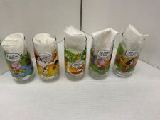 Complete Set of 5 McDonalds 1983 Camp Snoopy Collection Peanuts Glasses picture