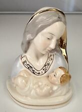 Vintage Mary and Baby Jesus Fine Porcelain​ Italy Hand Painted Gold Gilt  picture