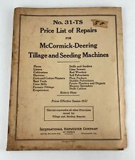 IH McCORMICK-DEERING Tillage & Seeding Machines 31-TS Price List of Repairs 1931 picture