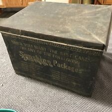 Vintage Antique Tin Box Advertising SUNSHINE KRISPY CRACKERS LOOSE WILES BISCUIT picture