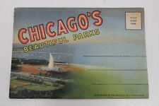 Vintage 1950 Chicago's Beautiful Parks Postcard Souvenir Folder A113 picture