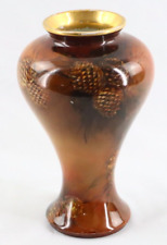 Delinieres & Cie France Vase D&C France Pine Cone Hand Painted Signed F.E.McK. picture