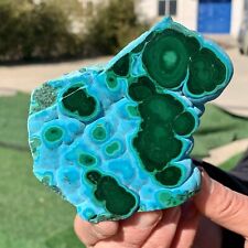 419G Natural glossy Malachite transparent cluster rough mineral sample picture