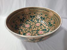 VTG. Striking Oriental Accent Chinese Porcelain Decorative Centerpiece Bowl 10