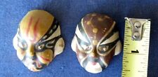 Two Vintage Miniature Chinese Opera Masks 1.5