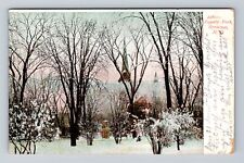 Syracuse NY-New York, Fayette Park in Winter, Antique Vintage c1907 Postcard picture