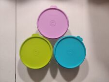 NEW Tupperware Small Wonderlier Bowl Set of 3 Purple/Blue/Green picture