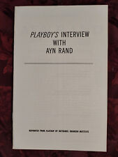 RARE Ayn Rand Objectivist Pamphlet Playboy Interview Nathaniel Branden Institute picture