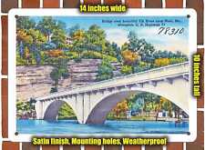 METAL SIGN - Missouri Postcard - Bridge Over Beautiful Elk River Near Noel, Mo. picture