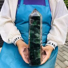 3500G Natural Green Coloured Fluorite Pillars Mineral Specimens Healing 1497 picture