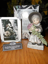 NIB PRETTY AS A PICTURE BY ENESCO #472409 KIM ANDERSON'S GIRL HUGGING ROSES FIG. picture