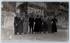 Council Bluff Iowa IA Postcard RPPC Photo Teachers Houses Scene 1912 Antique picture