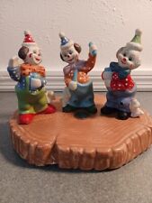 Set of 3 Vintage Clown Figurines 