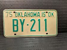 1975 OKLAHOMA LICENSE PLATE ...... (BY 211) picture