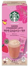 Nestle Starbucks Premium Mixed Sakura Strawberry Latte Powder Stick 4P X 4 Boxes picture