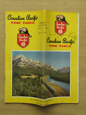 CP CANADIAN PACIFIC Public Timetable:  10/27/57 System picture