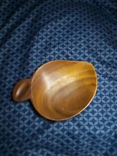 VINTAGE Royal Acacia Monkey POD Wood SERVING Dish #1200 Phillipines 5.5x7.5 picture