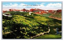 Loveland Pass CO Colorado #30 Aerial View Rocky Mountains Linen Postcard picture