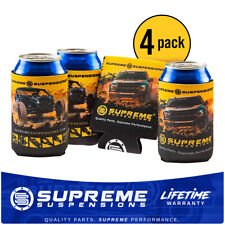 4x Pack Supreme Suspensions Branded Neoprene Can Cooler Koozie Sublimation Print picture