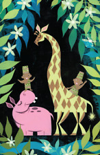 Mary Blair it's a small world Africa Giraffe Hippo Concept Disney Art Print picture