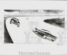 1957 Press Photo Drawing of Goodyear Tire & Rubber's new tire test ground, Texas picture