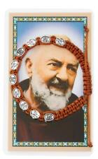 Adjustable Brown Corded St. Pio Bracelet Comes with Hang Bag picture