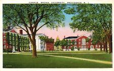 Postcard RI Providence Brown University Campus 1942 White Border PC e9653 picture
