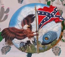 Vintage American Eagle Stars & Bars Plate Revolutionary War Standing Plate 10X9 picture