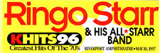 Ringo Starr - KHITS96  Sticker - St. Louis, Mo. -  May 10, 1997 picture