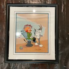 VTG 1993 Signed Chuck Jones Rabbit of Seville III Cel 202/750 COA Looney Tunes picture