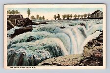 Glen Falls NY-New York, The Falls, Antique, Vintage Souvenir Postcard picture