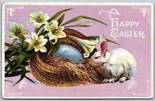 Postcard c1913 Split Ring Dupelx Cancel Port Medway Nova Scotia A Happy Easter  picture