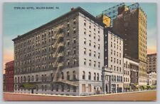 Postcard Wilkes Barre Pennsylvania Street View of the Sterling Hotel picture
