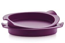 Tupperware Silicone Small Round Cake Baking Form Set of 2 Purple New Fast Ship picture
