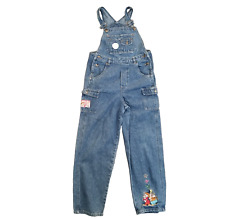 Baggy Overalls Disney Girls Jeans Bibs Embroidered Snow White Seven Dwarfs picture