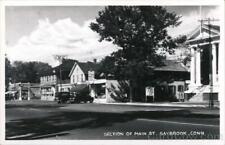 RPPC Old Saybrook,CT Section of Main St. Middlesex County Connecticut Postcard picture