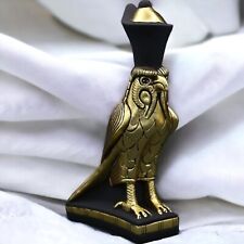UNIQUE ANCIENT EGYPTIAN ANTIQUITIES Golden Statue Of God Horus as Falcon Bird BC picture
