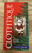 Christmas Clover Santa Clothtique Possible Dreams Ornament 2001 New Open Box picture