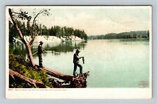 Yellowstone Nat'l Park, Trout Fishing on the Yellowstone River, Vintage Postcard picture