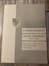 Vintage 1958 Tulane University Commencement Program And Calendar NOLA picture
