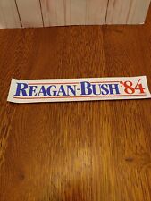 Vintage Reagan Bush 1984 12.5x2.5 Vinyl Campaign Republic Bumper Sticker picture