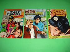 Heart Throbs #98 & #116 + Girls Romance #137 all FN+ to VF- COND 1965 1968 picture