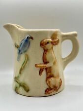 Weller Pottery Bluebird and Bunny Creamer Or Child’s Pitcher 1927-1933 picture