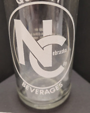 Vintage Antique Soda Pop Glass Bottle NC Nebraska City Beverages King Size ACL picture