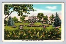 Burlington WI-Wisconsin, Hillcrest, Antique, Vintage Postcard picture