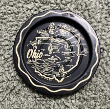 Ohio State Black Tray Metal Map Souvenir Travel Decor picture